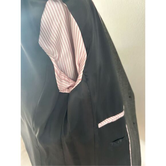 J crew gray blazer size 2 two bottom form fitting work blazer classy stylish  wo - Picture 7 of 8